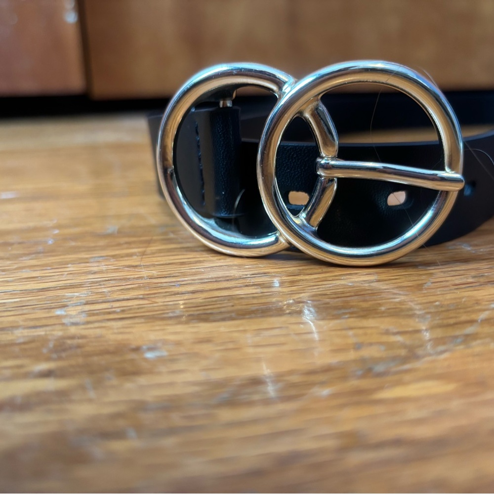 Black Belt with Gold Buckle